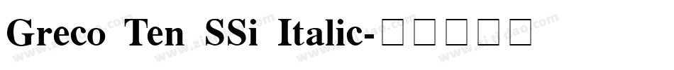 Greco Ten SSi Italic字体转换